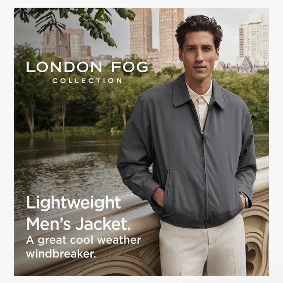 London Fog Men's Auburn Zip-Front Golf Jacket #1197 - Picture 8 of 11